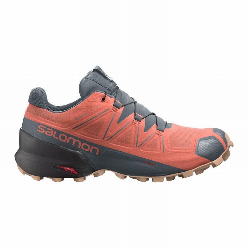 Buty Do Biegania W Terenie Damskie Salomon SPEEDCROSS 5 GORE-TEX - Pomarańczowe / Szare - Polska (27